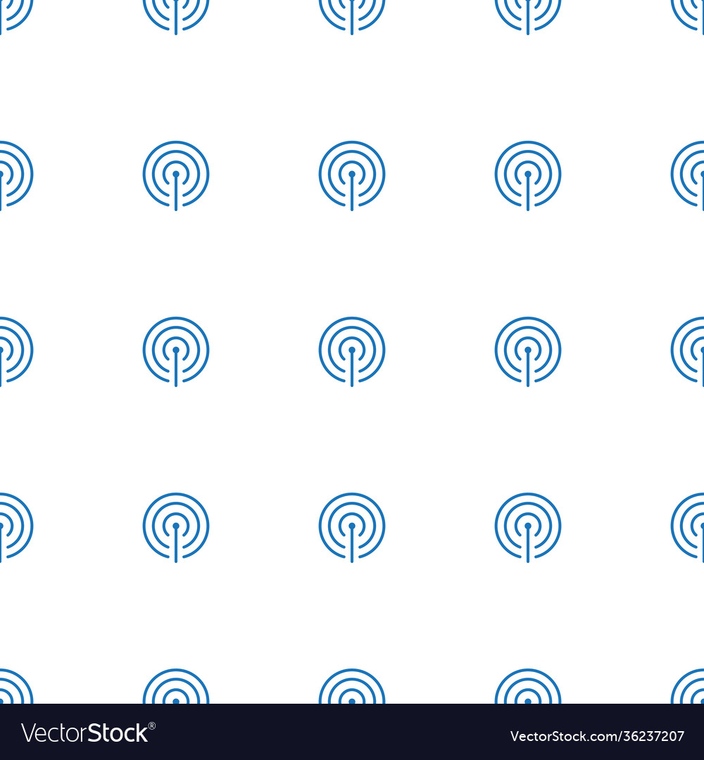 Signal icon pattern seamless white background