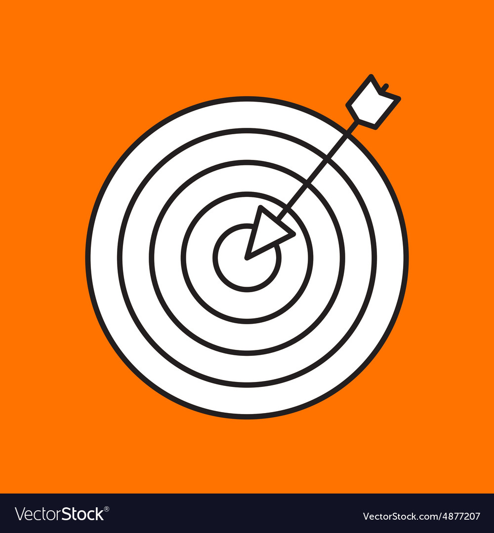 Target with dart icon eps10