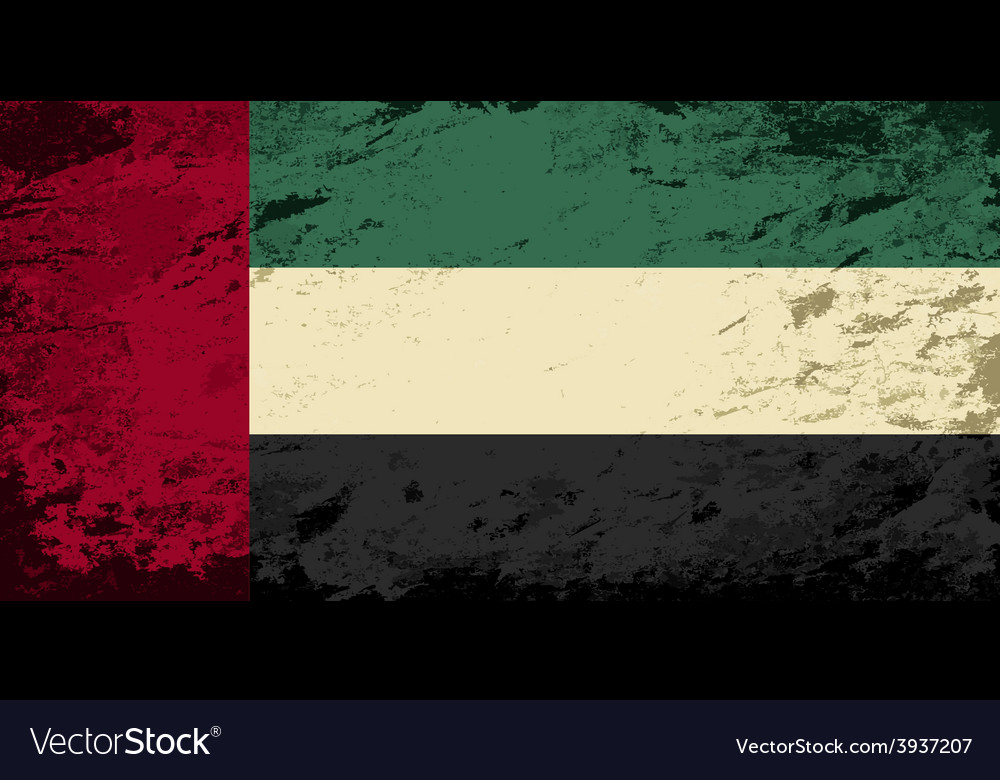 United arab emirates flag grunge background Vector Image United arab emirates flag grunge background Vector Image