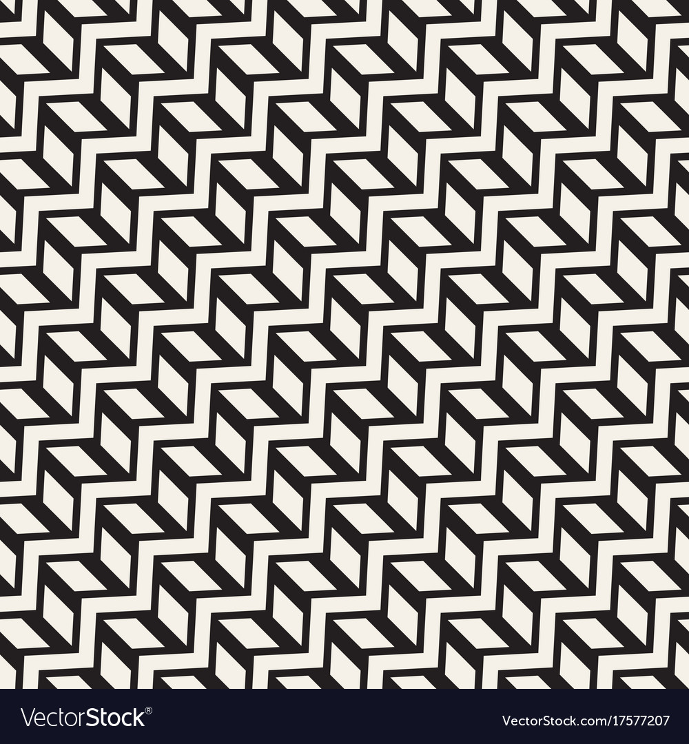Zigzag Line Pattern - Monochrome