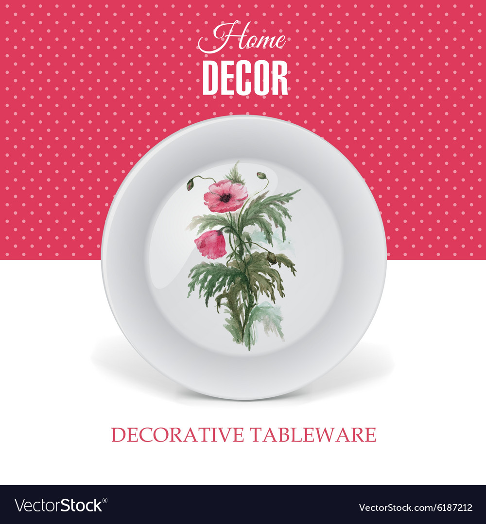 Advertising banner with decorative tableware