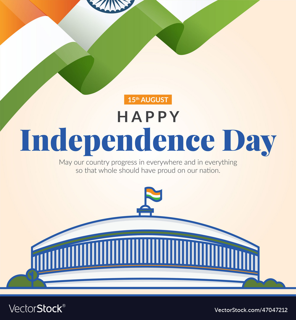 Banner design of 15th august independence day Vector Image