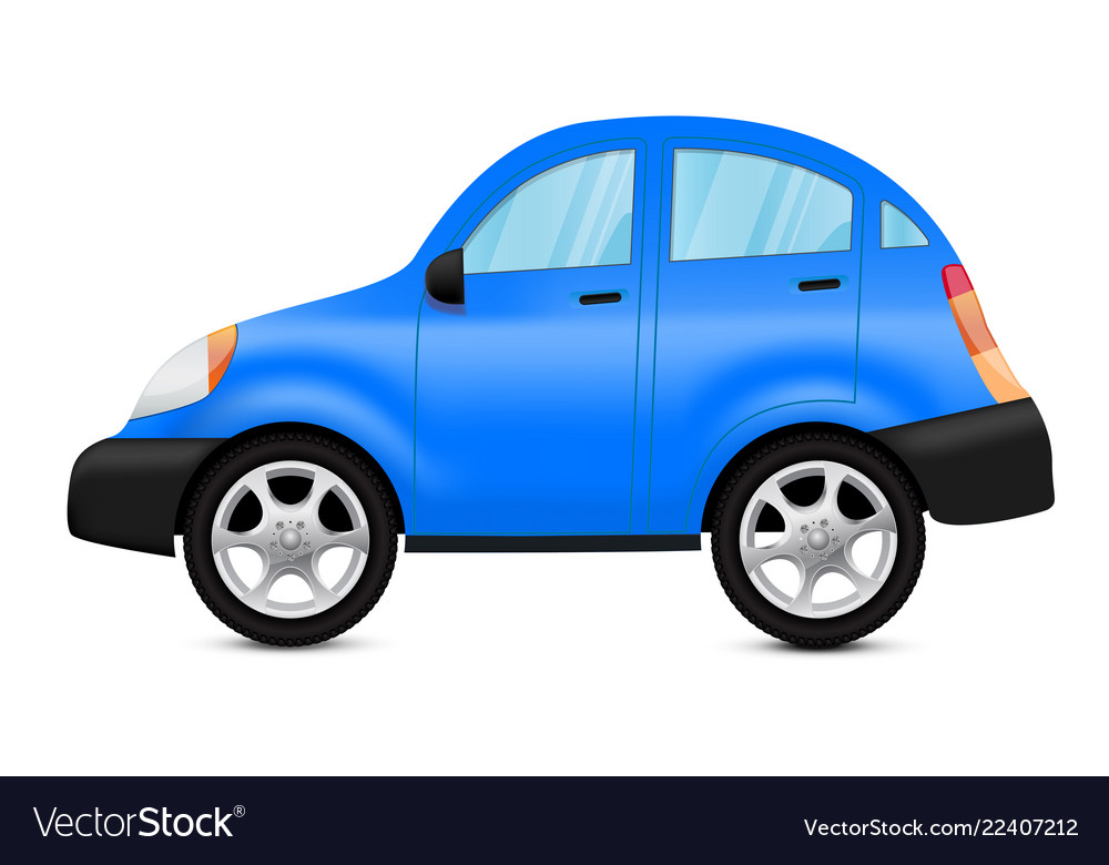 Blue car Royalty Free Vector Image - VectorStock