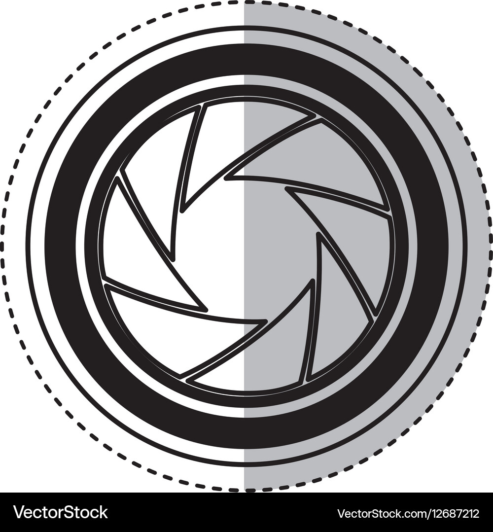 Camera len isolated icon Royalty Free Vector Image