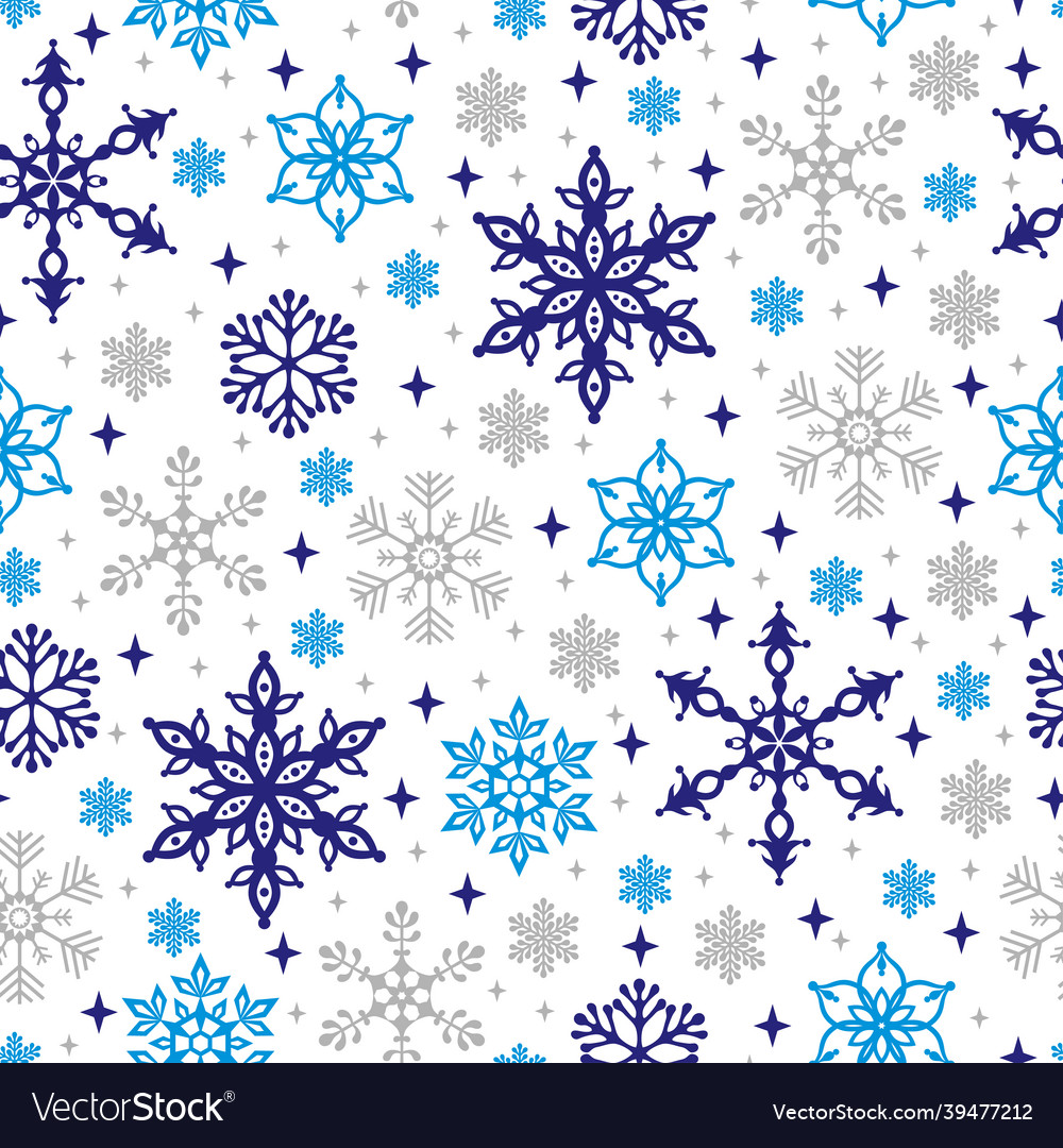 Christmas snowflakes pattern seamless