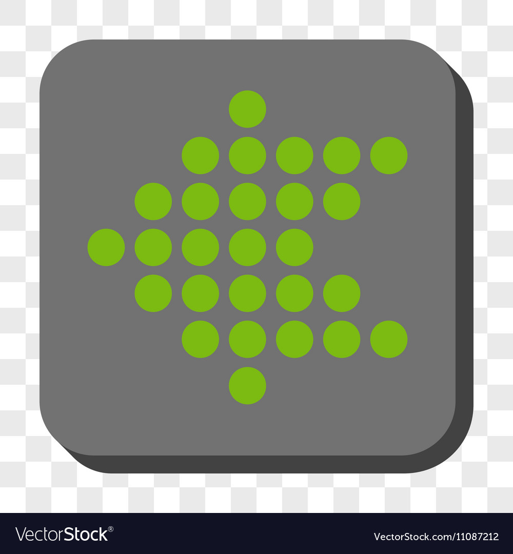 Dotted arrow left rounded square button