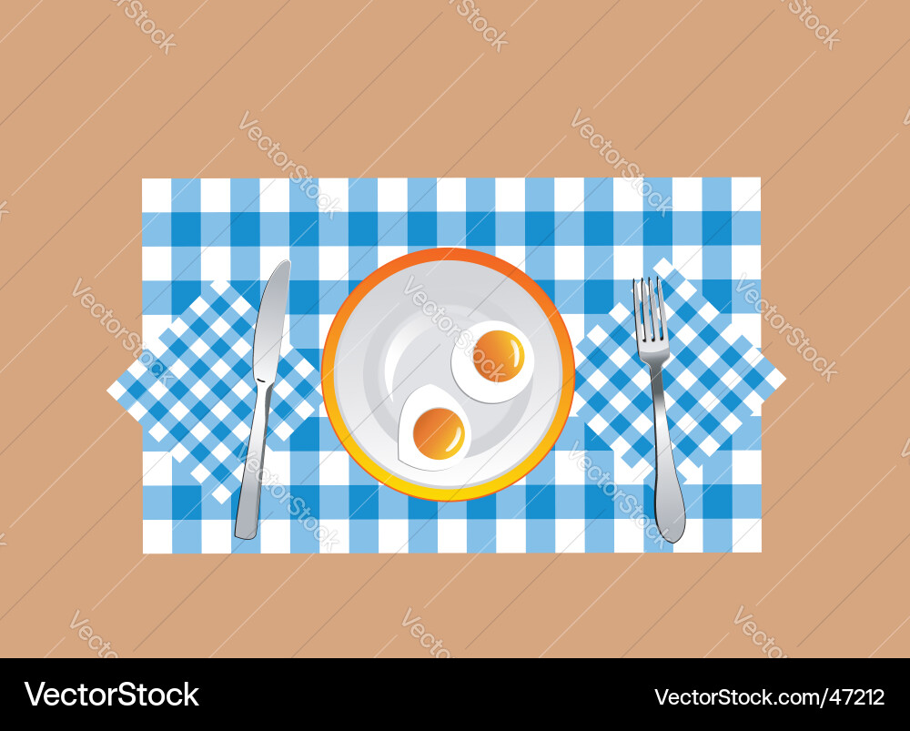 Fried eggs Royalty Free Vector Image - VectorStock