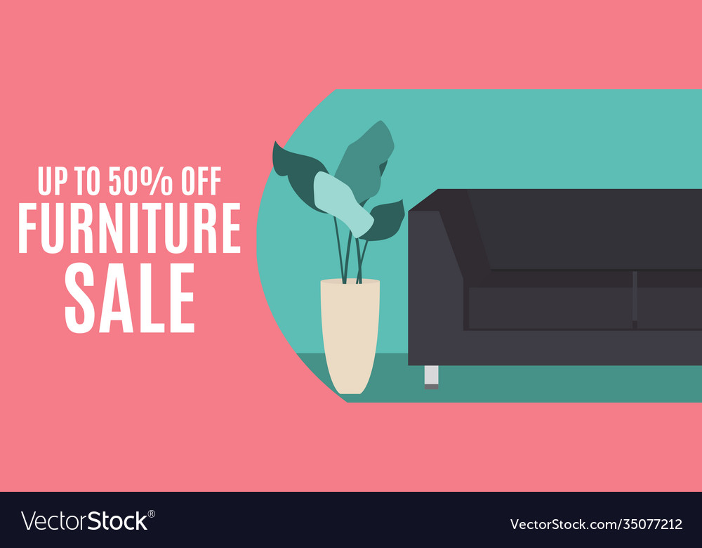 Furniture sale template on background