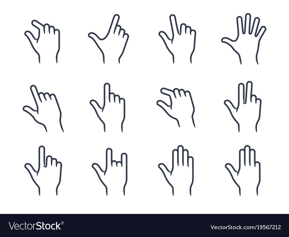 Gesture icon set