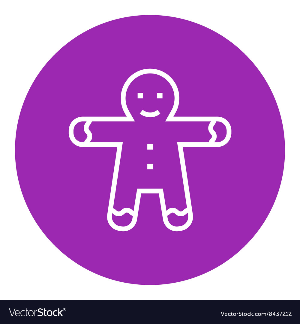 Gingerbread Man Line Icon