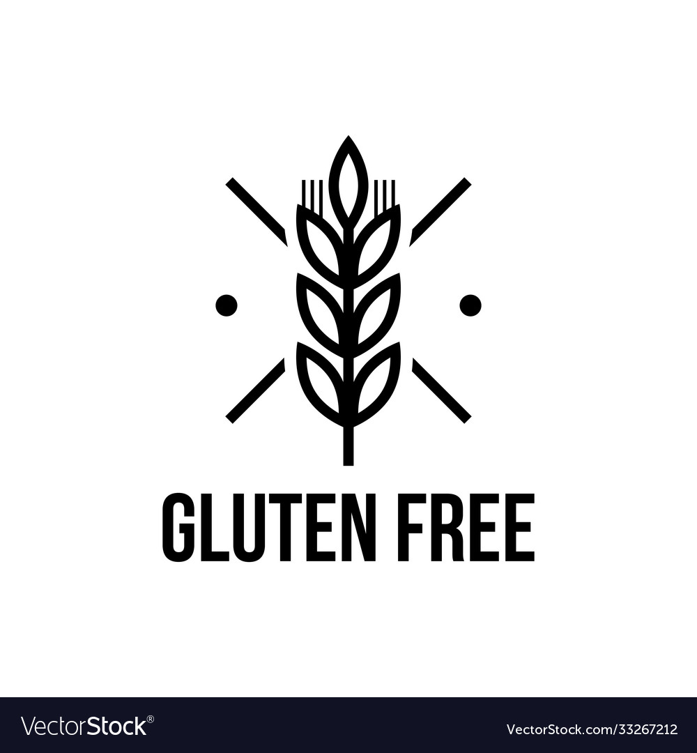 Gluten free seals black and white design can Vector Image