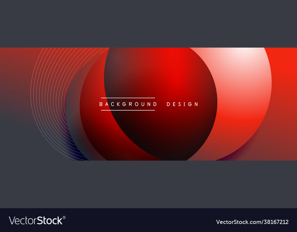 Gradient circles with shadows techno vector image Gradient circles with shadows techno