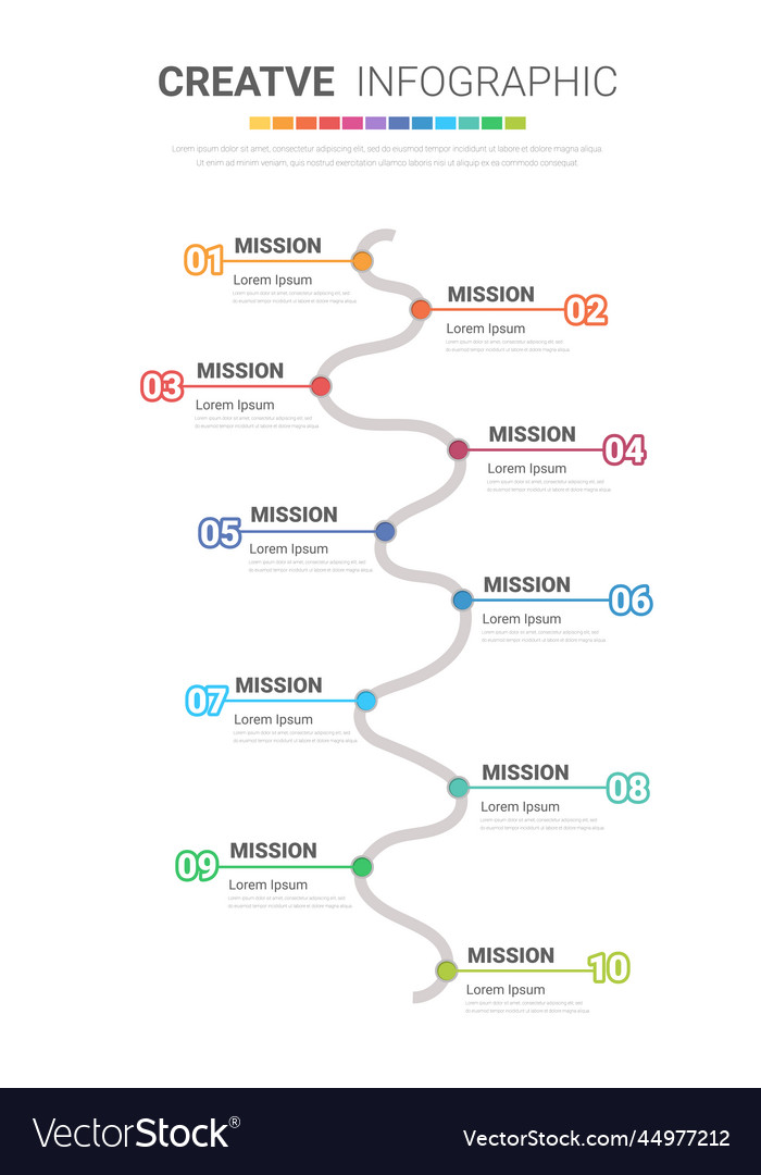 Infographic design template with numbers 10