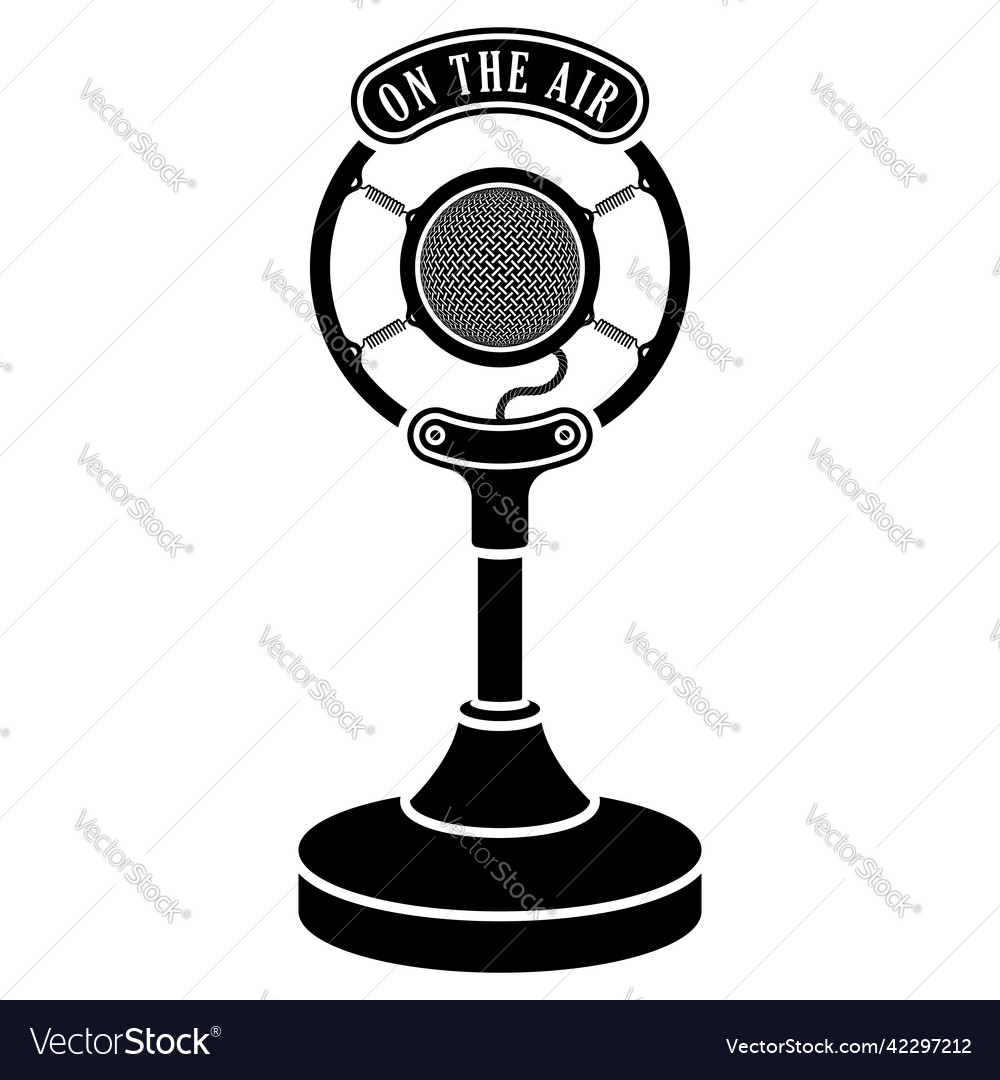 Microphone icon retro vintage