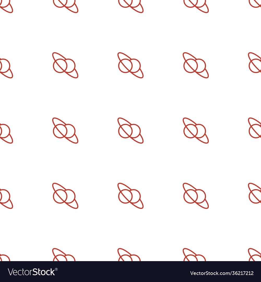 Planet and satellite icon pattern seamless white