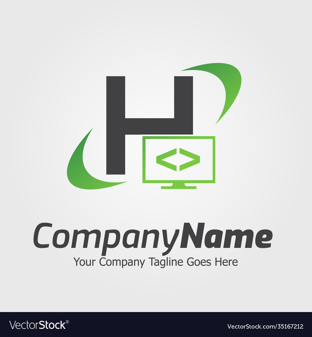 Programming code and computer monitor logo