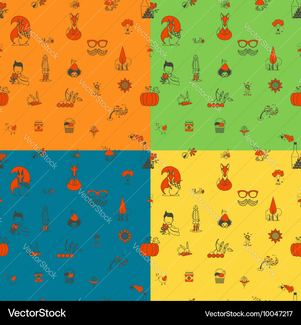 Autumn seamless pattern Royalty Free Vector Image