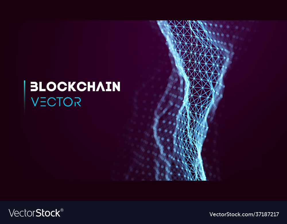 Blockchain technology background cryptocurrency Vector Image