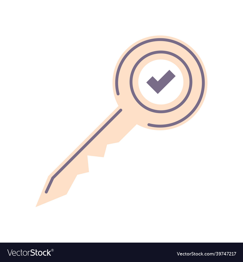 Checkmark in key