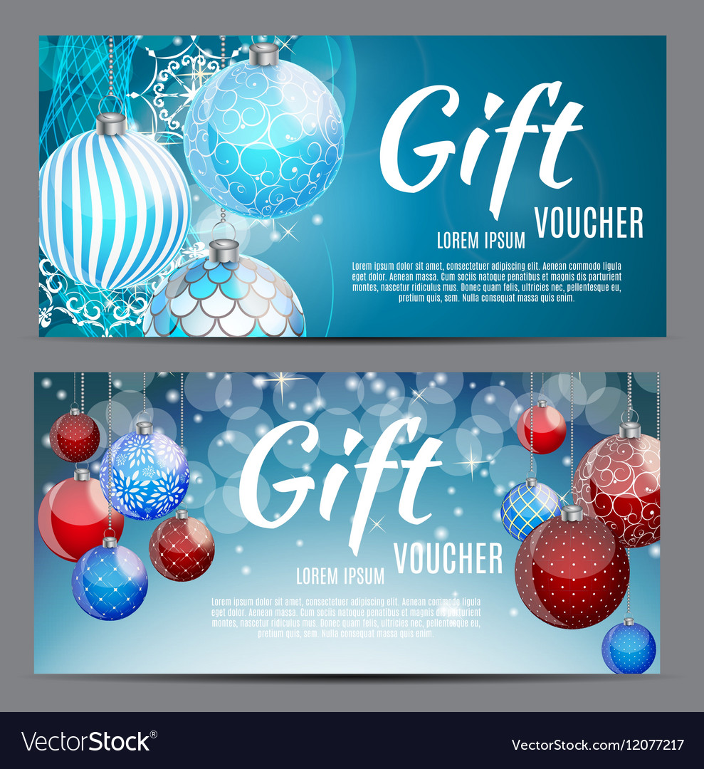 Christmas and new year gift voucher discount Vector Image