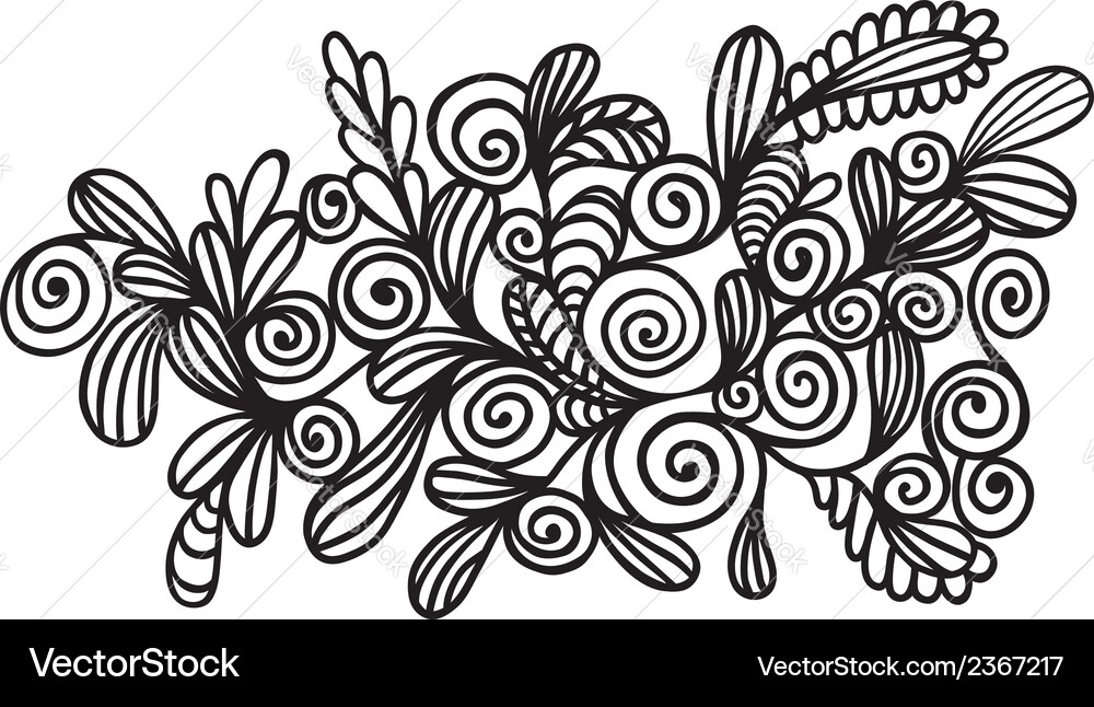 Doodle floral element Royalty Free Vector Image