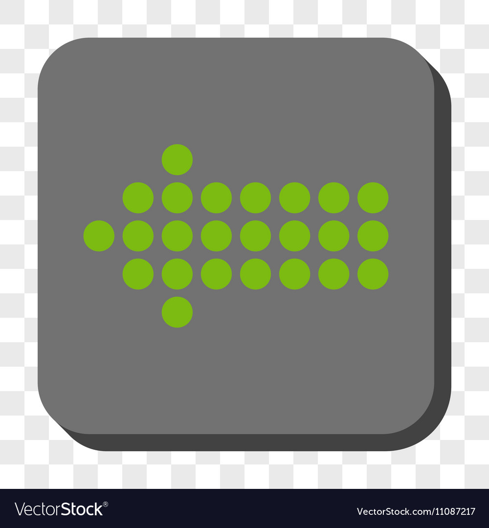 Dotted arrow left rounded square button