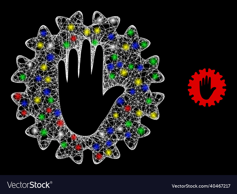 Illuminated intersected network stop hand