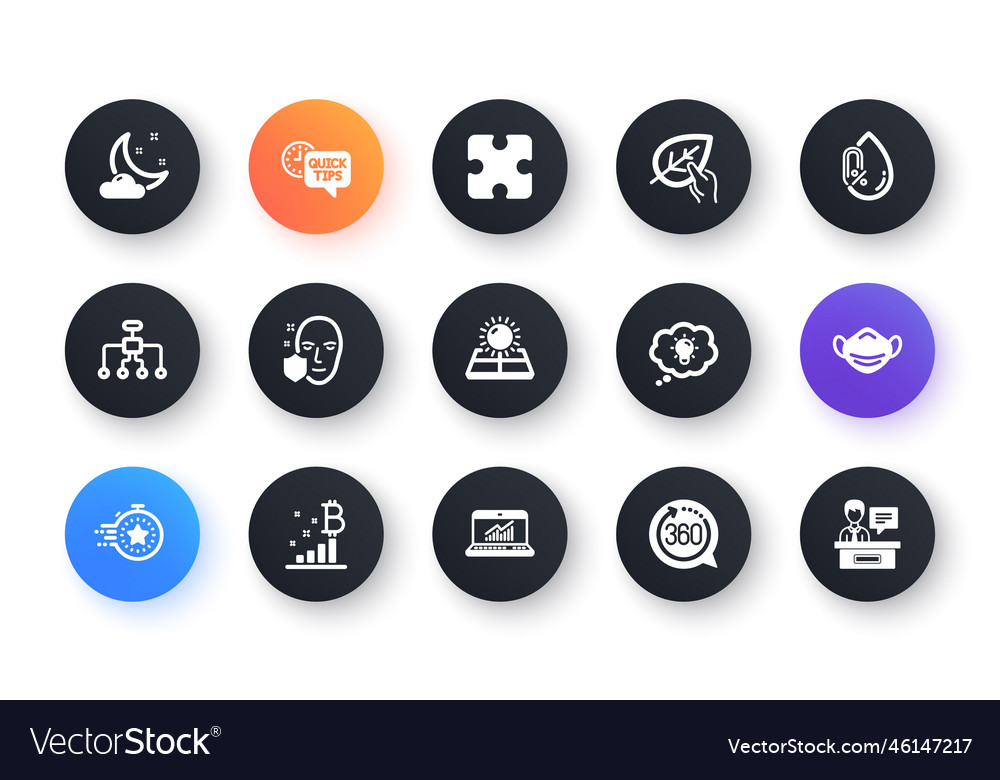 Minimal set of bitcoin graph sun energy and timer vector image Minimal set of bitcoin graph sun energy and timer