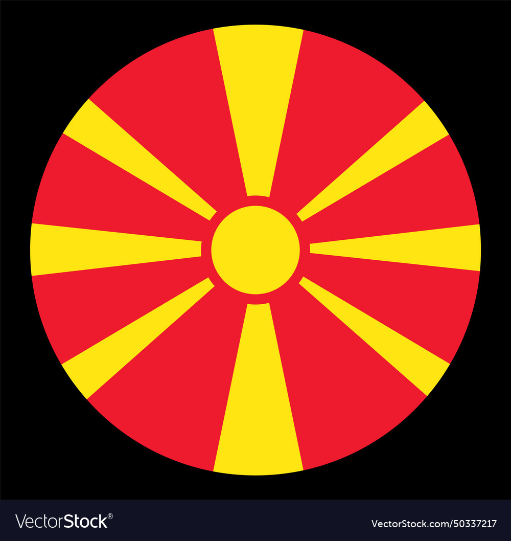 North macedonia flag badge