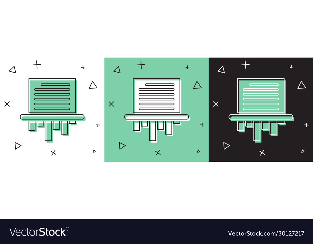 Set paper shredder confidential and private