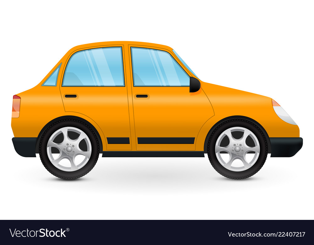 Yellow car Royalty Free Vector Image - VectorStock