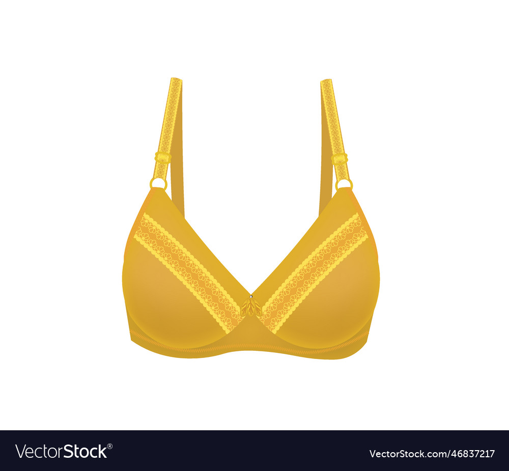 Yellow Woman Bra Royalty Free Vector Image Vectorstock