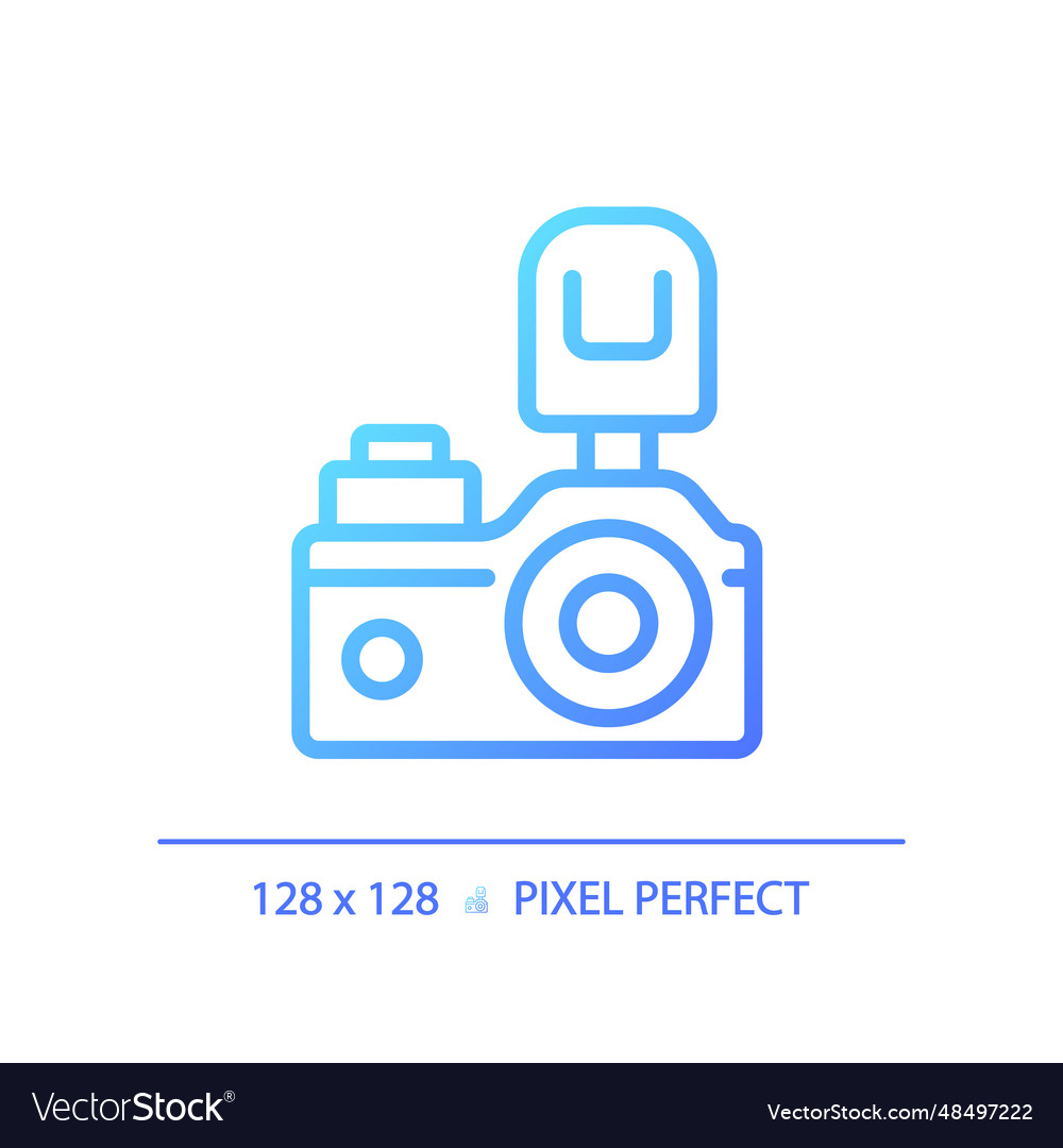 2d thin linear gradient camera icon vector image 2d thin linear gradient camera icon