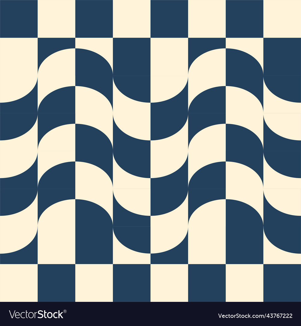 Abstract seamless pattern with grid trippy style vector image Abstract seamless pattern with grid trippy style