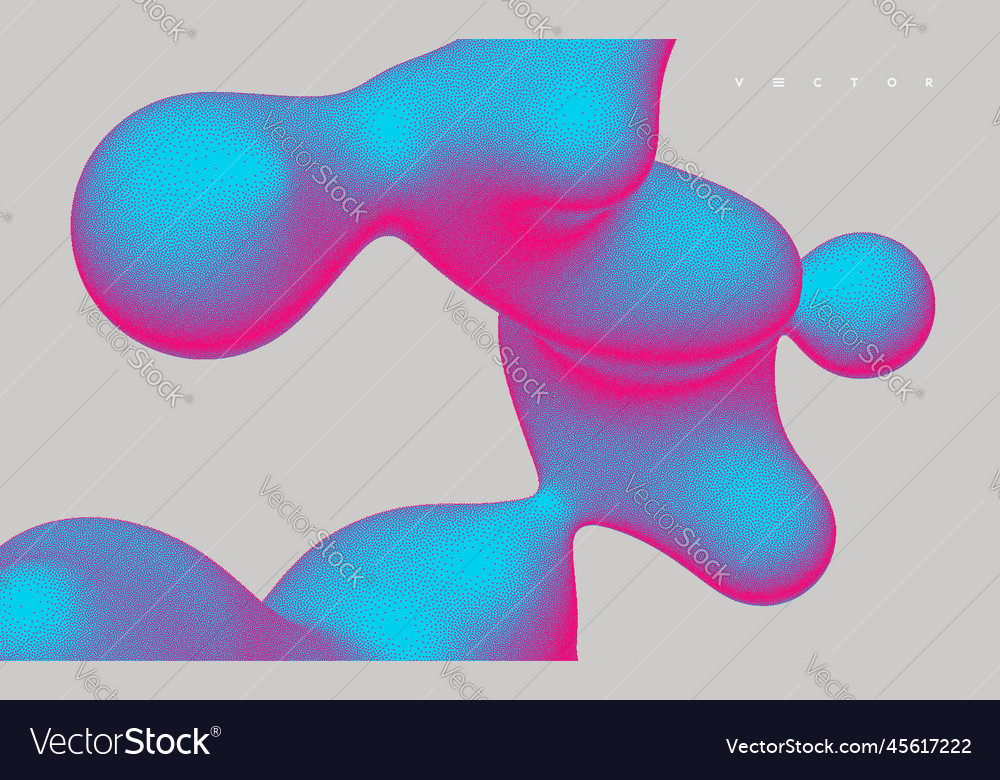 Abstract three-dimensional composition in dotwork vector image Abstract three-dimensional composition in dotwork