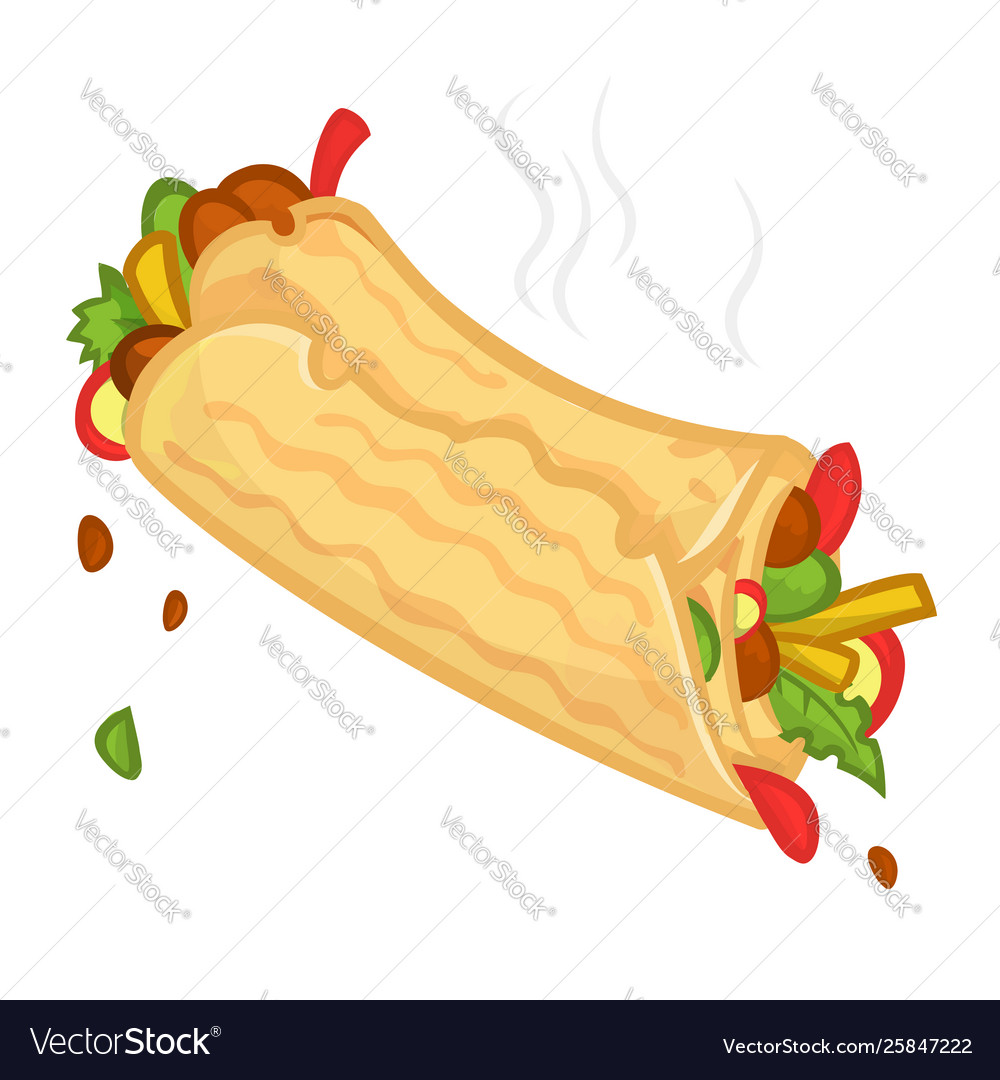 Cartoon falafel icon Royalty Free Vector Image