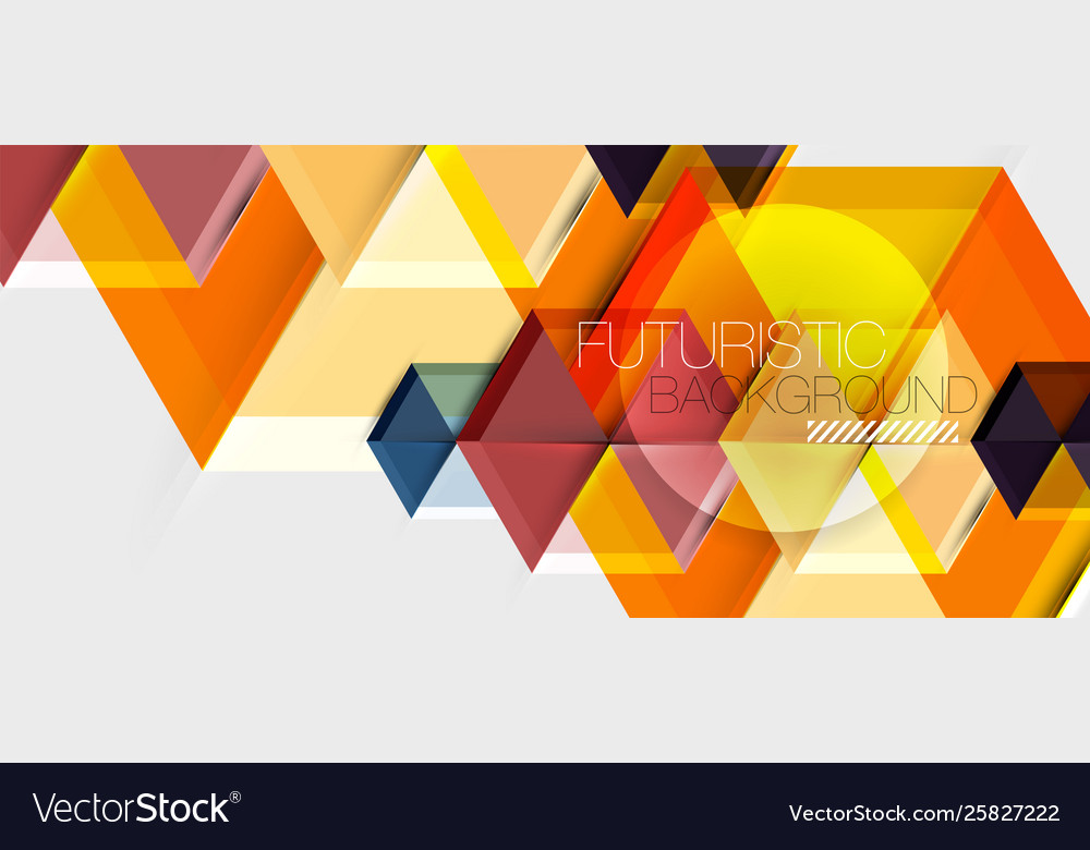 Geometric triangle and hexagon abstract background Vector Image Geometric triangle and hexagon abstract background