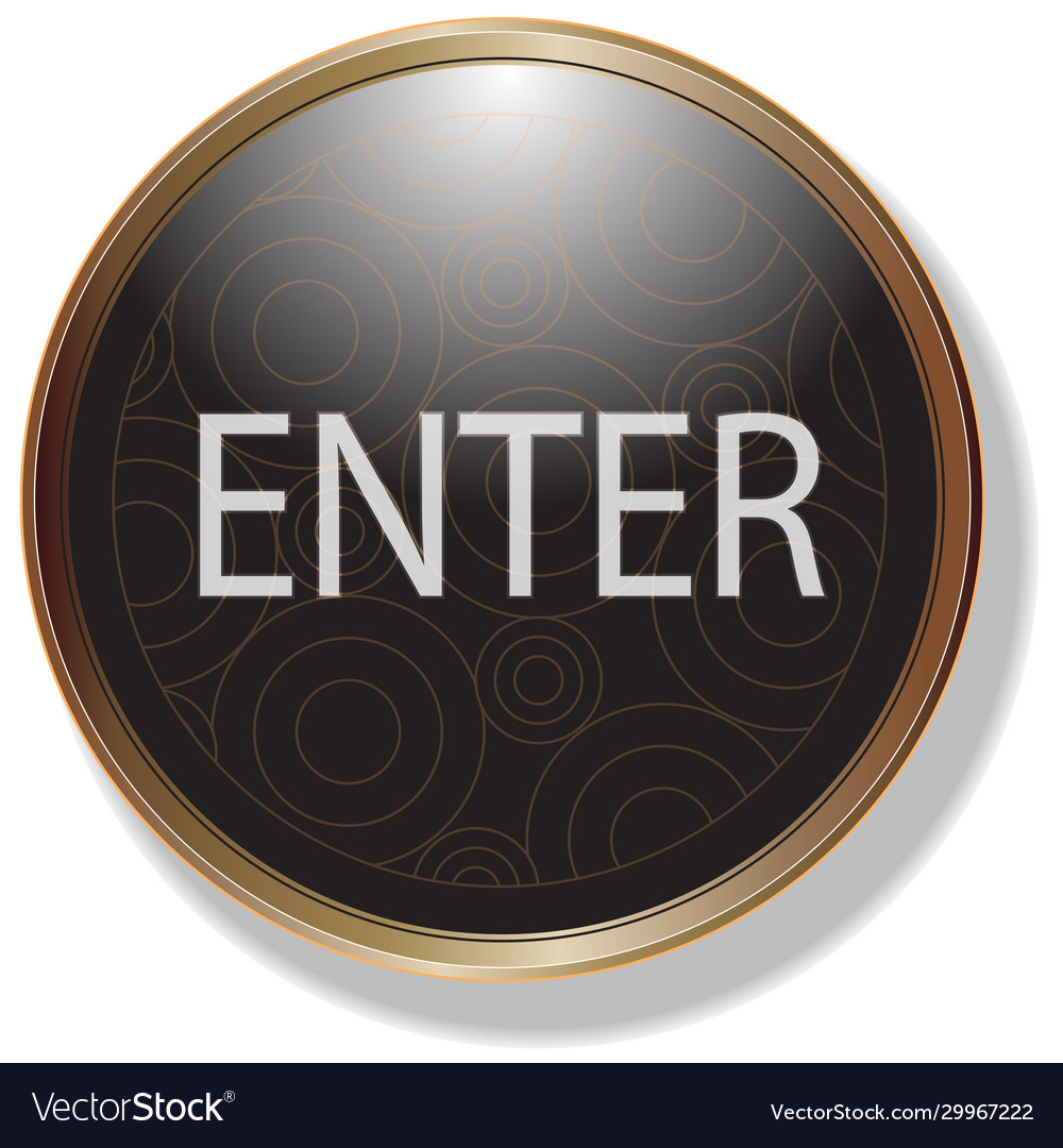 Gold frame black web button and icon template