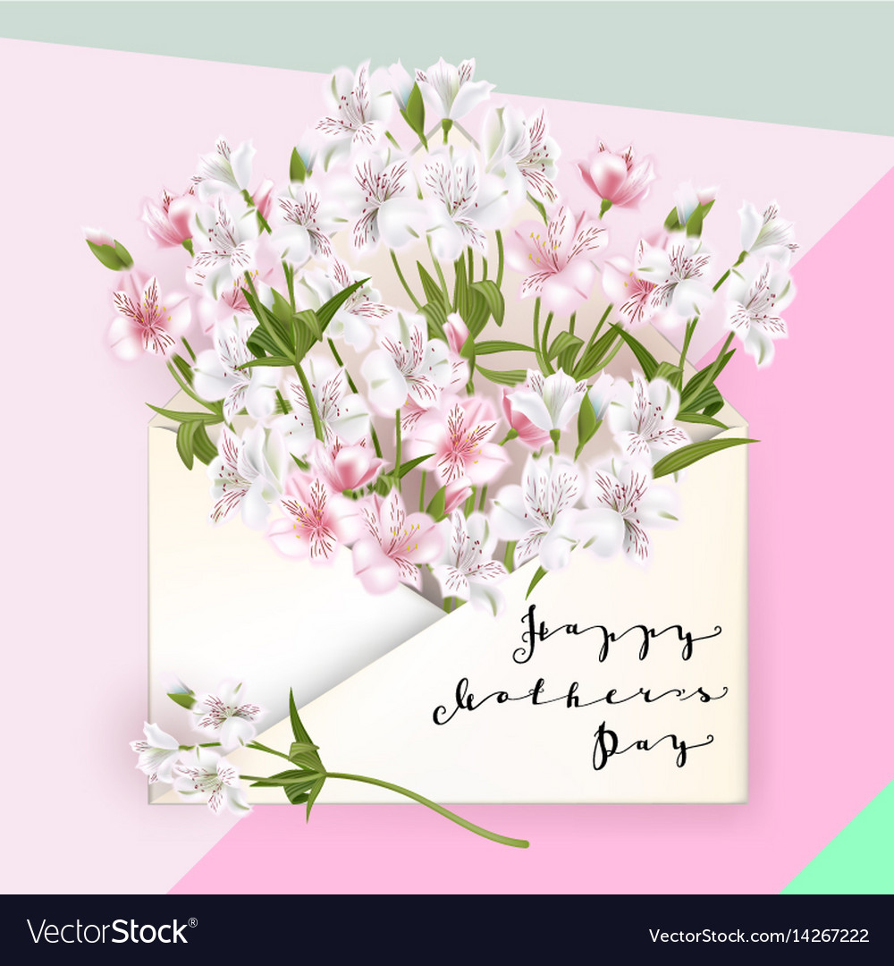 Happy mothers day lettering greeting