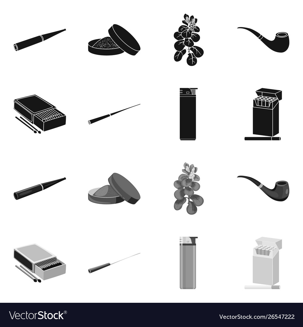 Isolated object refuse and stop logo set vector image Isolated object refuse and stop logo set