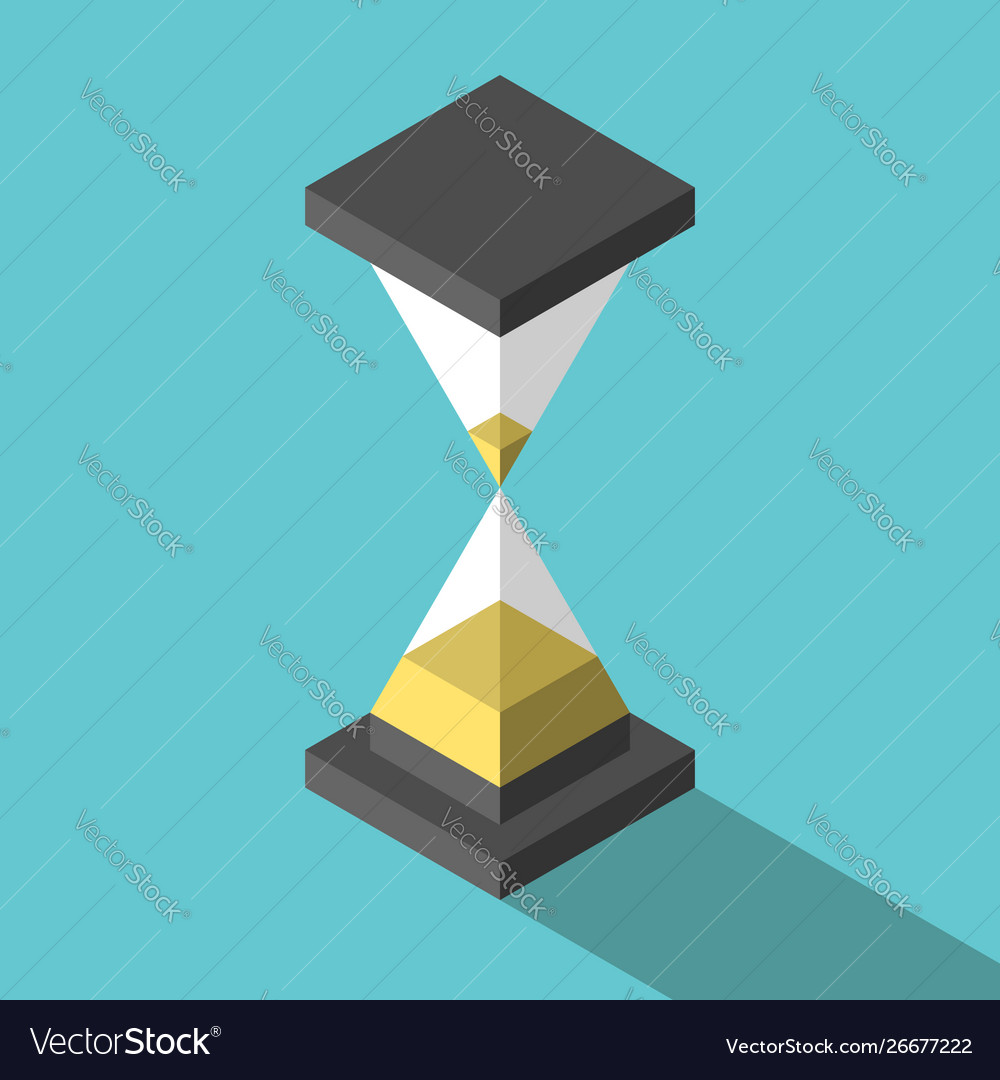 Isometric Hourglass with Sand