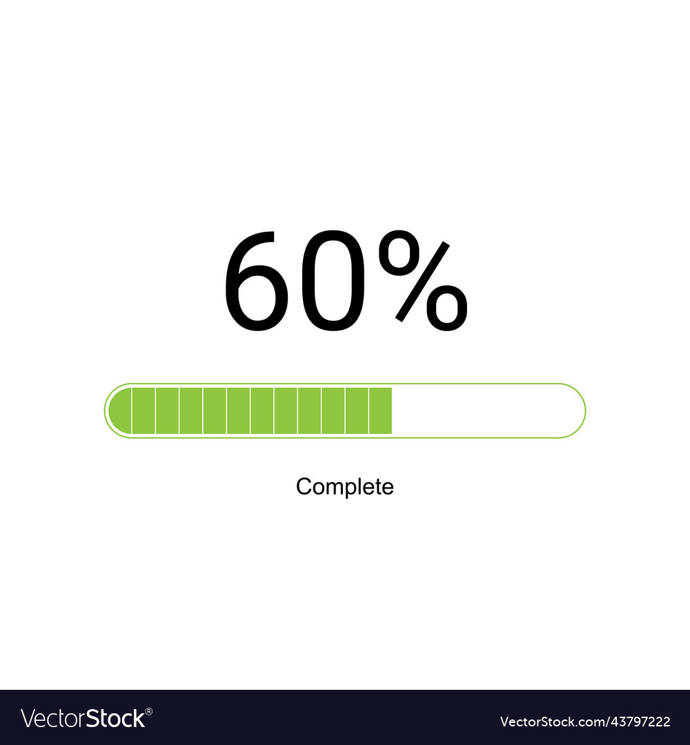 Loading bar progress icons load sign green vector image Loading bar progress icons load sign green