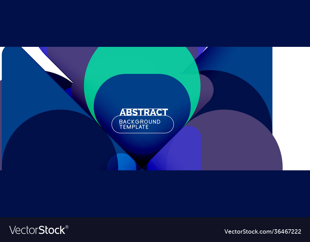 Modern geometric round shapes and dynamic lines