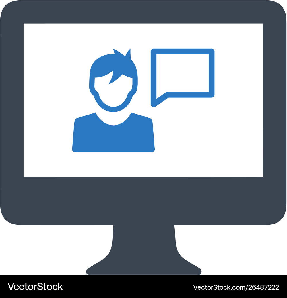 Online consulting icon Royalty Free Vector Image