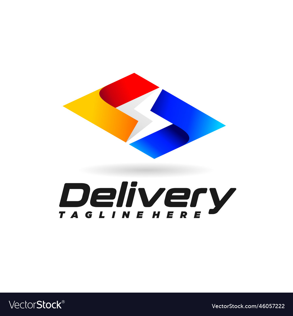 Rechargeable electricity logo delivery concept Vector Image