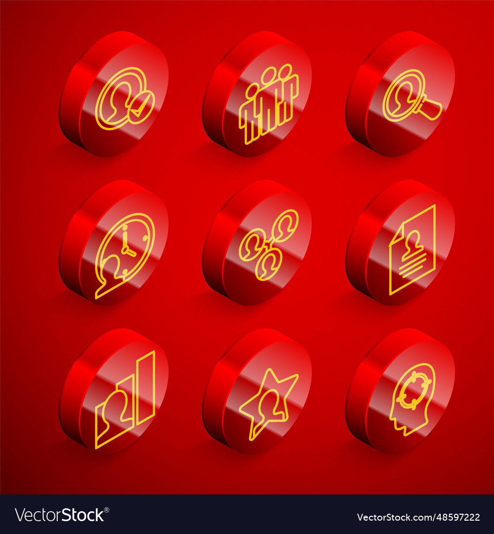 Set line create account screen users group vector image Set line create account screen users group