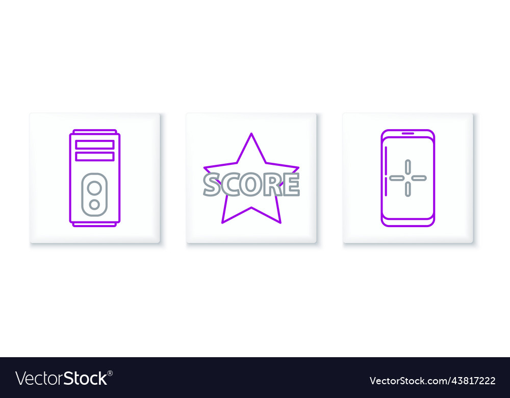 Set line smartphone and playing in game computer