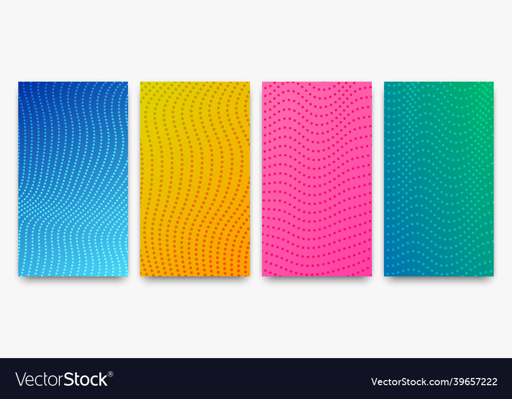 Set of halftone gradient backgrounds with dots Vector Image Set of halftone gradient backgrounds with dots