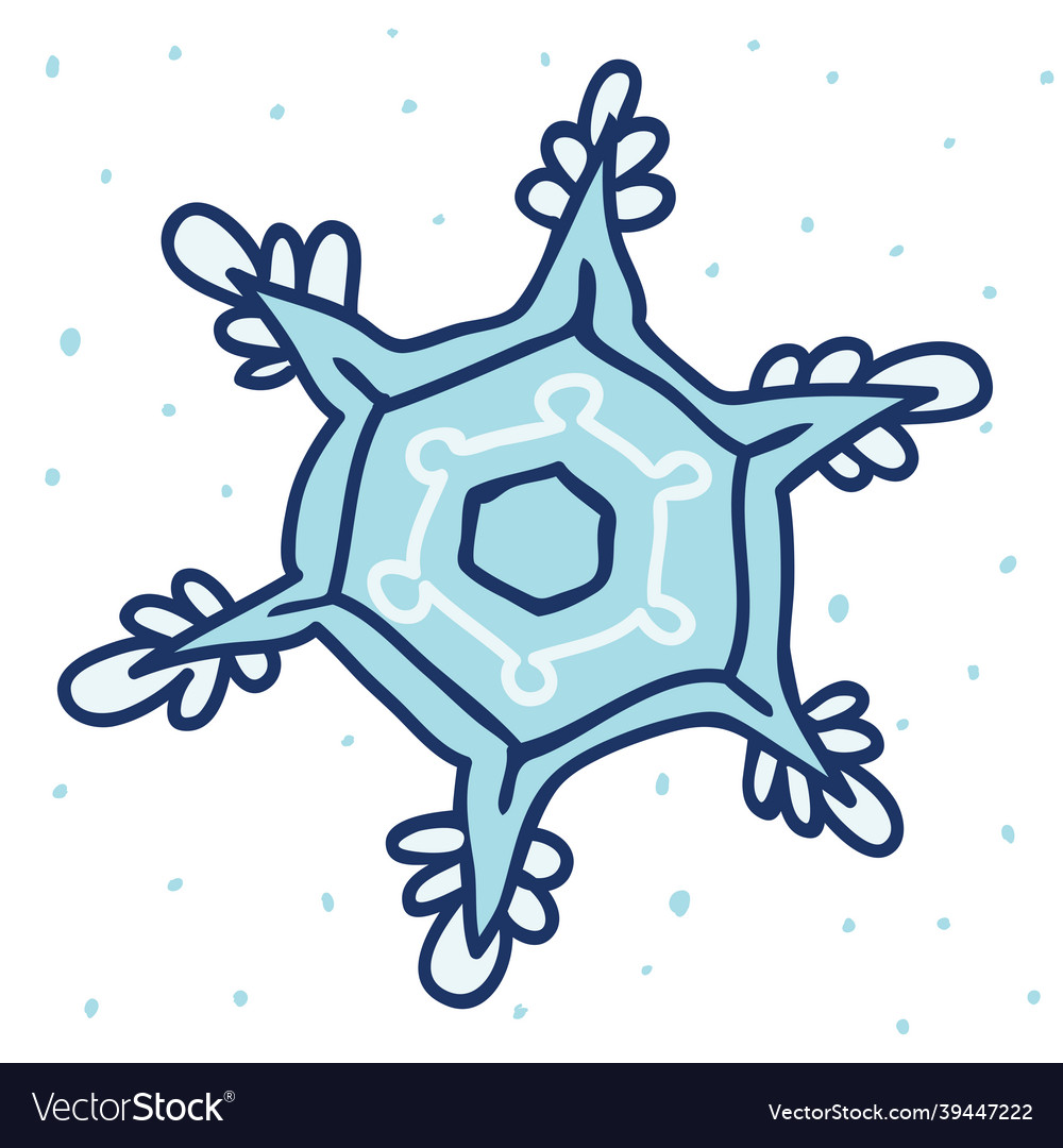 Snowflake christmas element a single simple shape Vector Image Snowflake christmas element a single simple shape