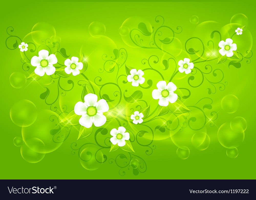 Spring floral green